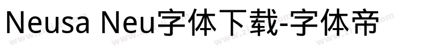 Neusa Neu字体下载字体转换
